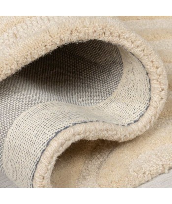 Tapis en laine rond Zen garden beige Pour