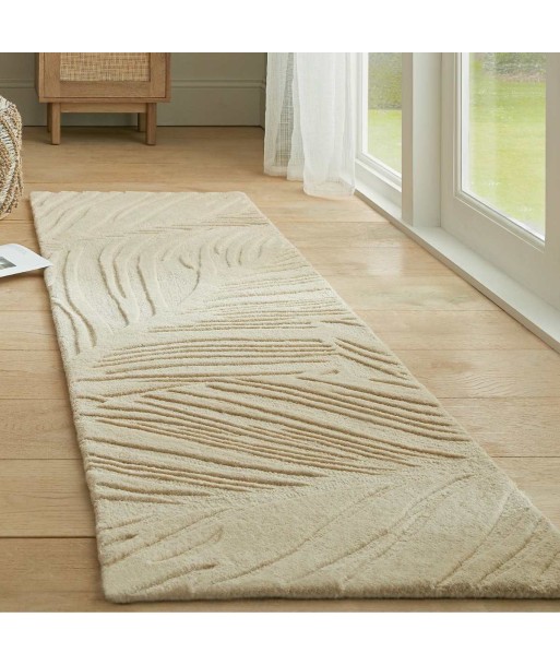 Tapis de couloir en laine Lino Beige Par le système avancé 