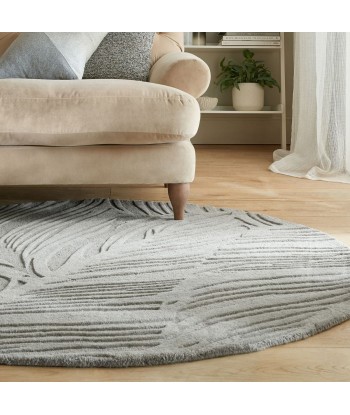 Tapis rond en laine Lino Gris 160x160cm solde