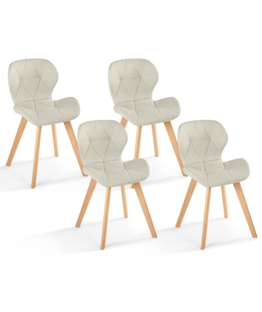 Lot de 4 chaises Gatsby beige pas cheres