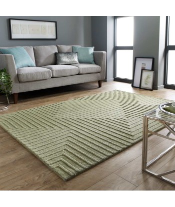 Tapis 100% laine Estela Vert 160x230cm la colonne vertébrale