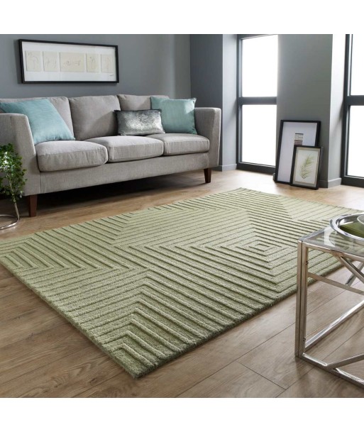 Tapis 100% laine Estela Vert 160x230cm la colonne vertébrale