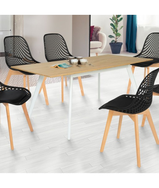 Lot de 6 chaises Maëlle noir chez Cornerstreet bien 