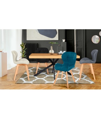 Lot de 4 chaises Gatsby Mix couleurs BEIGE / BLEU / GRIS / NOIR Venez découvrir notre 