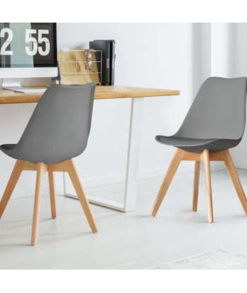 Lot de 2 chaises Gris foncé Vous souhaitez 