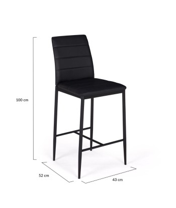 Lot de 4 tabourets Regilux noir Fin de série