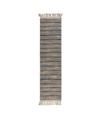 Tapis de couloir jute Equinox bleu 60x230cm de la marque