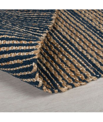 Tapis de couloir jute Equinox bleu 60x230cm de la marque