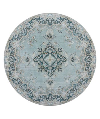 Tapis lavable rond Colby Bleu canard 180x180cm offre 