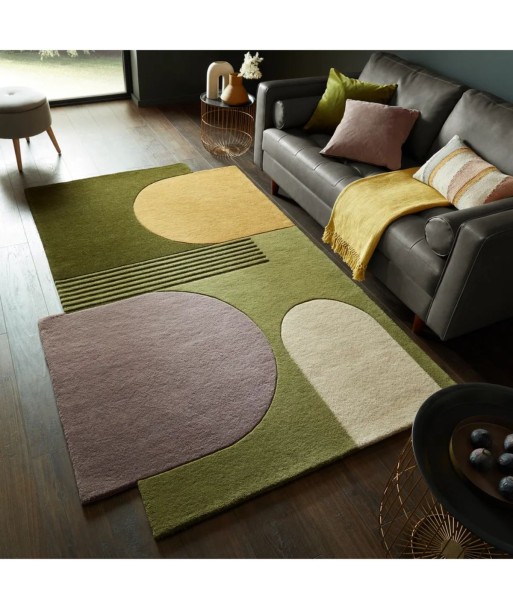 Tapis Abstract vert en laine votre