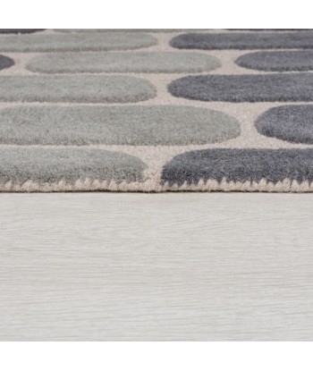 Tapis en laine Fossil gris 60x230cm s'inspire de l'anatomie humaine