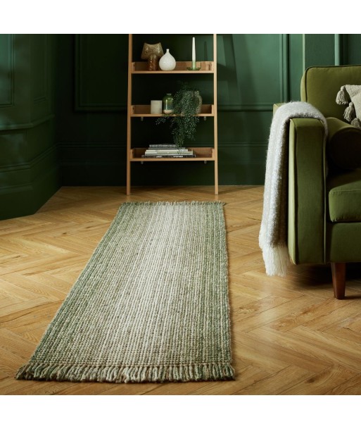 Tapis de couloir jute vert destockage