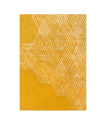 Tapis en laine Diamonds jaune 160x230cm hantent personnes