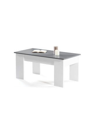 Table basse relevable blanche et grise 50% de réduction en Octobre 2024