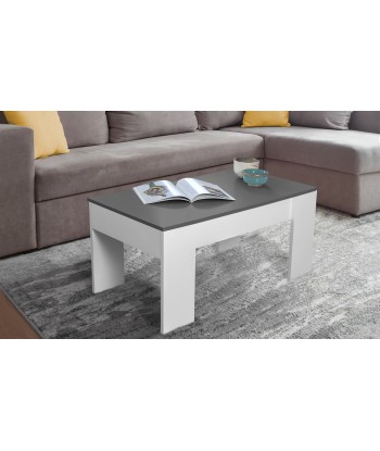 Table basse relevable blanche et grise 50% de réduction en Octobre 2024