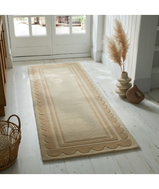 Tapis vintage de couloir laine 80x230cm basket pas cher