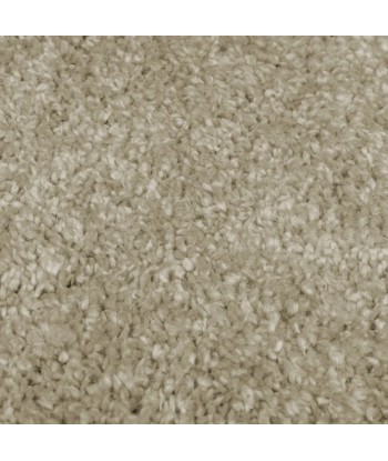 Tapis shaggy rond beige français