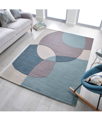 Tapis en laine Radiance Bleu 160x230cm "Imparfait" En savoir plus