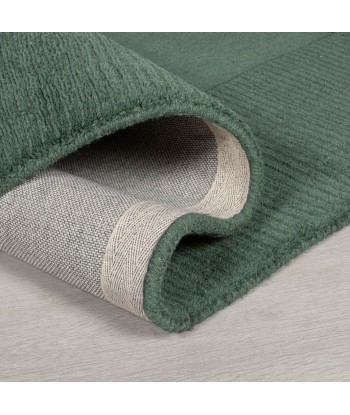 Tapis en laine Siena Vert foncé 160x230cm "Imparfait" Jusqu'à 80% De Réduction