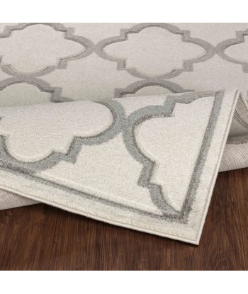 Tapis de Salon YAIZA 160x213cm Blanc/Gris JUSQU'A -70%! 