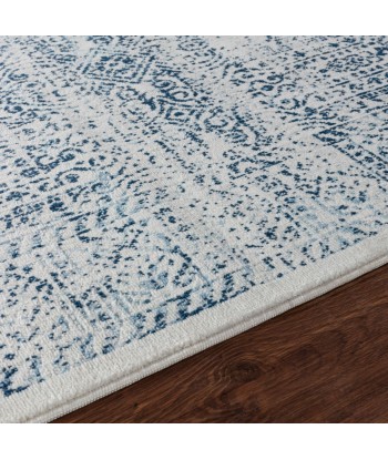 Tapis vintage Sasha 160x213cm Blanc/Bleu 50% de réduction en Octobre 2024