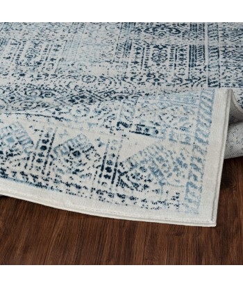 Tapis vintage Sasha 160x213cm Blanc/Bleu 50% de réduction en Octobre 2024