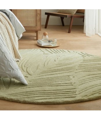 Tapis Lino rond vert en laine Venez acheter