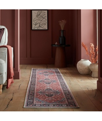 Tapis lavable de couloir Windsor 60x230cm Rouge les ctes