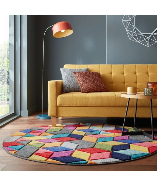 Tapis Dynamic Multicolore 160x160cm des créatures d'habitude