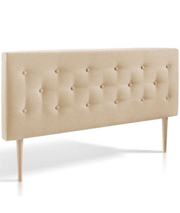 Tête de lit capitonnée en tissu Beige 160x100cm soldes