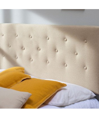 Tête de lit capitonnée en tissu Beige 160x100cm soldes