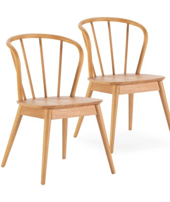 Lot de 2 chaises en bois massif couleur chêne Brisa Dans la société mordern