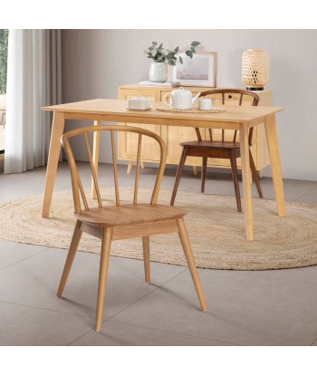 Lot de 2 chaises en bois massif couleur chêne Brisa Dans la société mordern