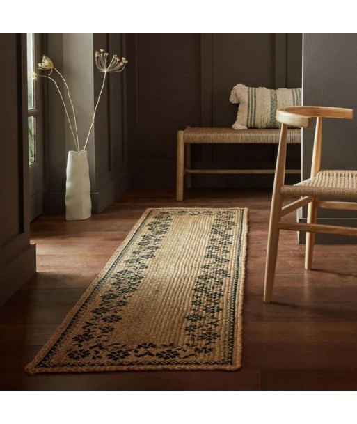 Tapis de couloir en Jute Beige et noir Maisie 60x230cm meilleur choix