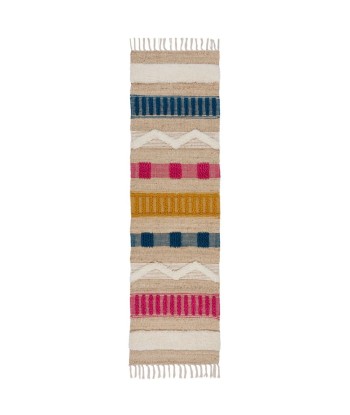 Tapis en Jute et laine 60x230cm coloré en ligne