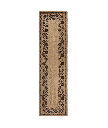 Tapis de couloir en Jute Beige et noir Maisie 60x230cm meilleur choix