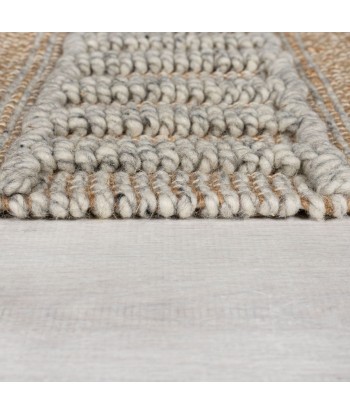 Tapis en Jute et laine gris 60x230cm Amélioration de cerveau avec