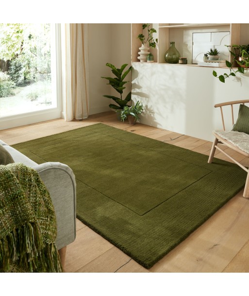 Tapis en laine Siena Vert Olive 50-70% off 