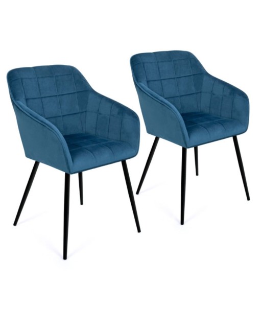 Lot de 2 fauteuils Melinda Bleu pas cher 