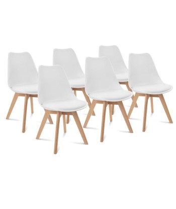 Lot de 6 chaises scandinaves Nordia Blanches chez Cornerstreet bien 