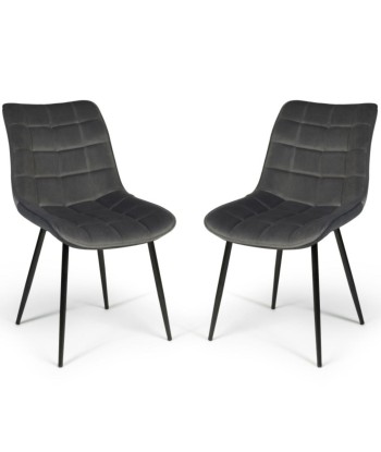 Lot de 2 chaises Melinda gris foncé À commander