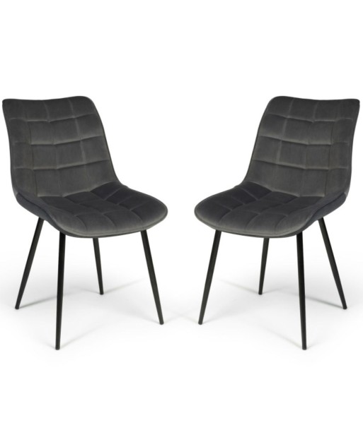 Lot de 2 chaises Melinda gris foncé À commander