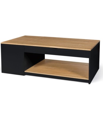 Table basse avec coffre Elina Bois/Noir les ctes