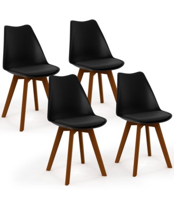 Lot de 4 chaises scandinaves Brava noir l'évolution des habitudes 