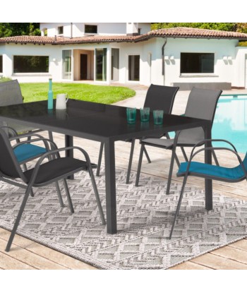 Lot de 6 chaises de jardin en acier Economisez 