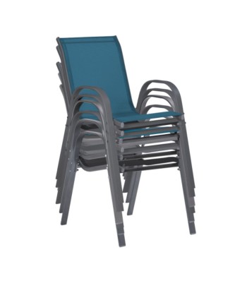 Lot de 6 chaises de jardin en acier Economisez 