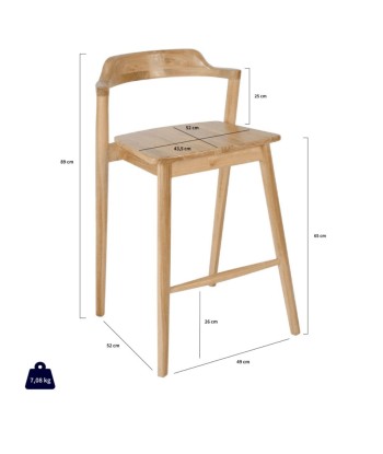 Lot de 2 tabourets de bar Drawer Joko en teck H65cm - Léger défaut Venez acheter