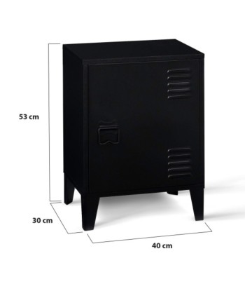 Lot de 2 tables de chevet metal noir l'achat 