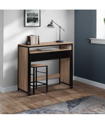 Bureau extensible Memphis bois et noir ou a consommer sur place