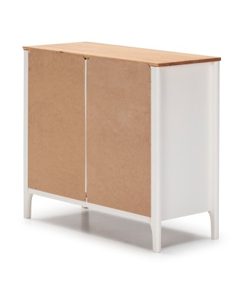 Commode Luca 5 tiroirs Blanc en bois Massif du meilleur 